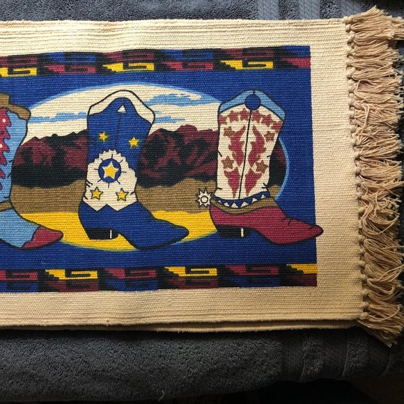Southwestern placemats cowboy boot design NWOT - Picture 3 of 3